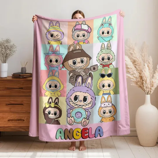 Discover Monster Kawaii Labu Fan Fleece Blanket 2025