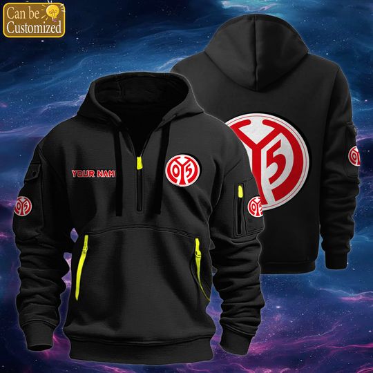 Discover Mainz 05 Quarter Zip Hoodies – Custom Tactical Pullover Hooded Sweatshirt