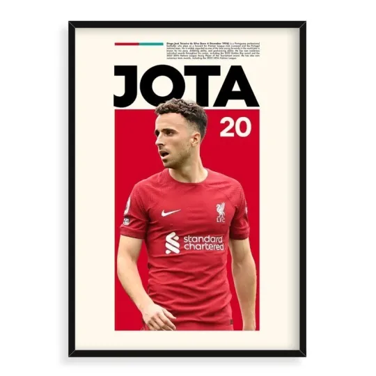 Discover Diogo Jota High-Res Soccer Poster,Sports Art Gift for Football Fans