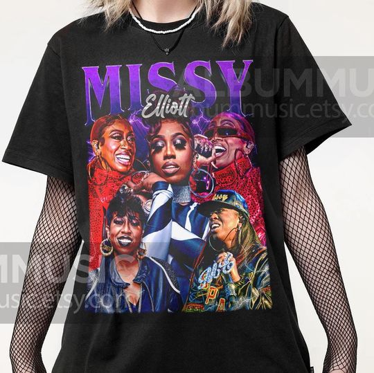 Discover Missy Elliott Shirt, Vintage Music T-shirt, Gift For Fan Tee