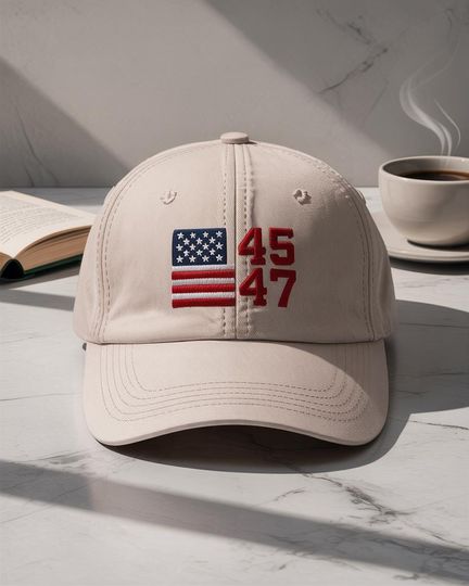 Discover Trump 45 47 Adjustable Embroidered Hat Never Surrender Flag Political Cap