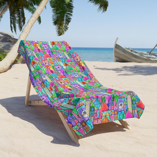 Discover Disneyyy Small World Inspired Pool and Beach Towel Gift for Disneyyy Lovers Beach