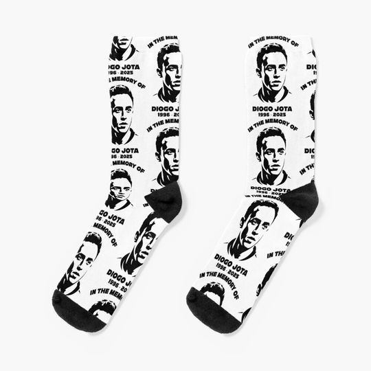 Discover In Memory of Diogo Jota - Fan Art Tribute Socks