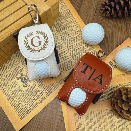 Discover Personalized leather golf bag,Stylish Golf Ball Bag,Great Golf Gift