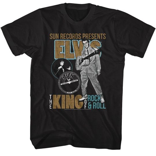 Discover Elvis Presley Sun Records King of Rock and Roll T-Shirt