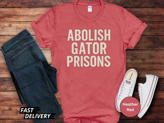 Discover Abolish Gator Prisons Shirt, Anti Ice Tee, Alligator Alcatraz Satire T-Shirt