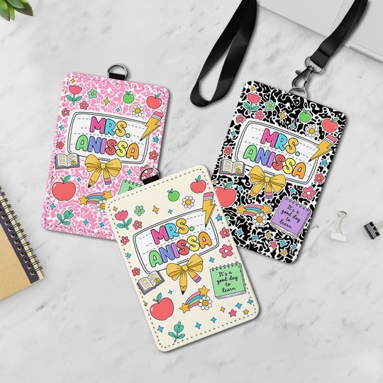 Discover Custom Teacher ID Badge Holder, Personalized Teacher Appreciation Gifts