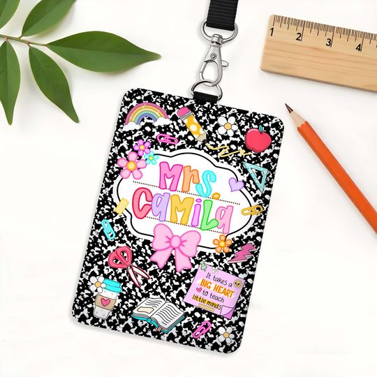 Discover Personalized Teacher ID Badge Holder, Teacher Gift, Teacher Appreciation Gift