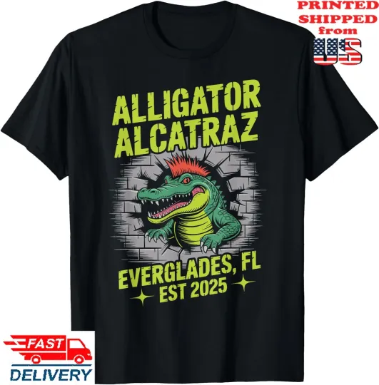 Discover Alligator Alcatraz Everglades Florida Est 2025  T-Shirt