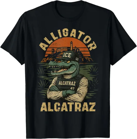 Discover Florida Alligator Alcatraz Ice Funny Trump 2025 T-Shirt