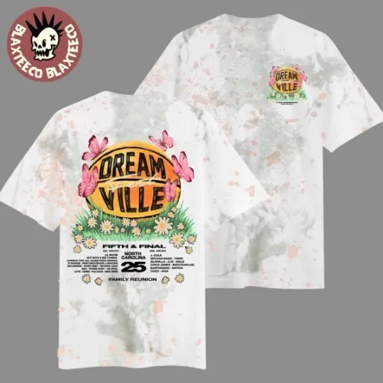 Discover Dreamville Festival 2025 Lineup 3D T-Shirt
