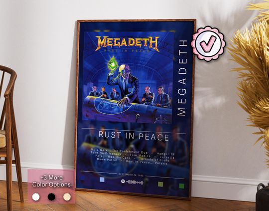 Discover Megadeth Poster, Rust In Peace Poster