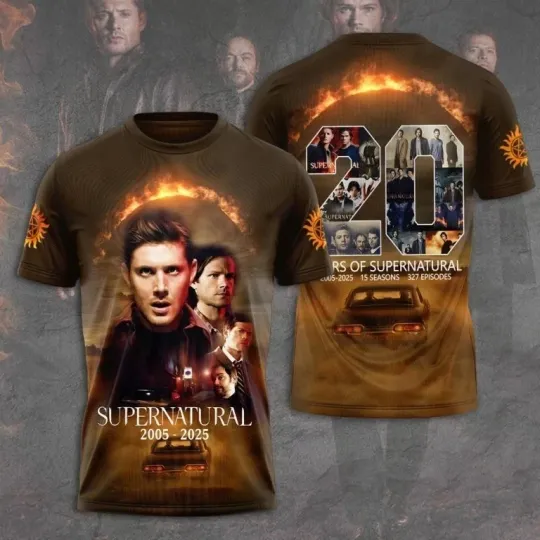 Discover Supernatural 3D Shirt Gift For Fan Twoside