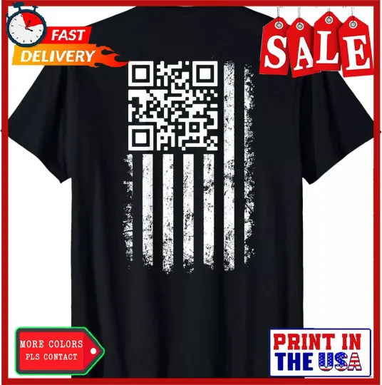 Discover Funny QR Scan Me President Trump 4547 Trump Dancing Code T-Shirt