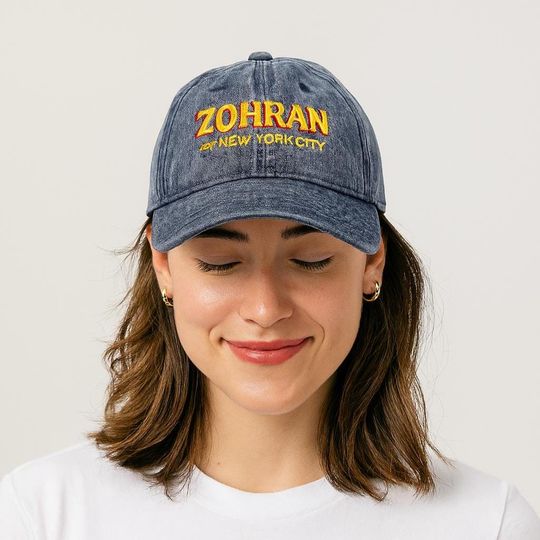 Discover Zohran Mamdani Vintage Distressed Hat | NYC's First Muslim Mayor Baseball Cap