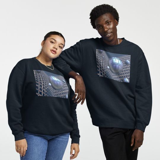 Discover Blue Spheres Pullover Sweatshirt