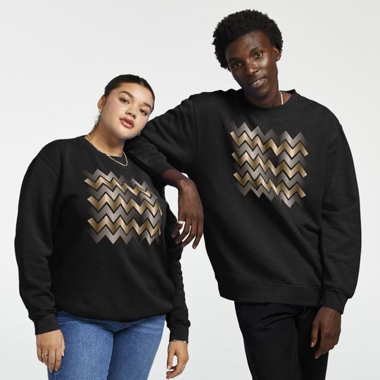 Discover Metallic Zigzag Pullover Sweatshirt