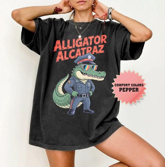 Discover Alligator Alcatraz Shirt, Cute Gator Florida Everglades Funny Vintage T-Shirt