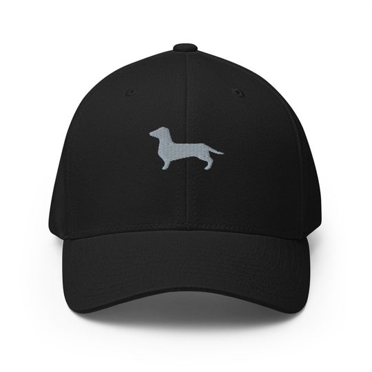 Discover Dachshund hat, embroidered unisex structured hat