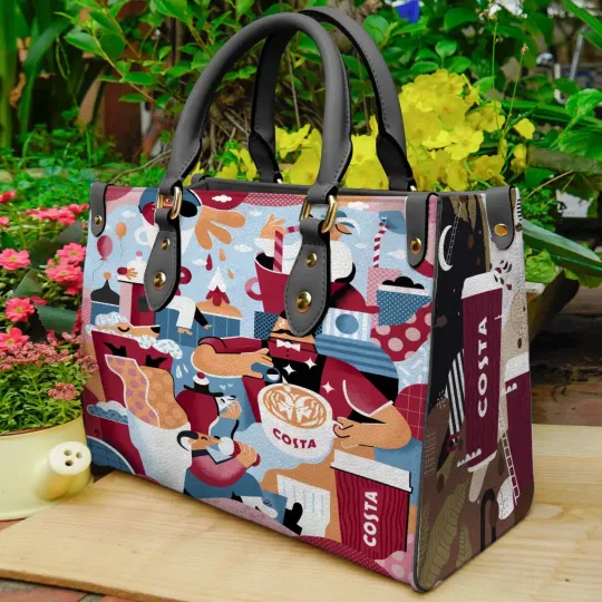 Discover Costa Coffee Leather HandBag, gift for him,