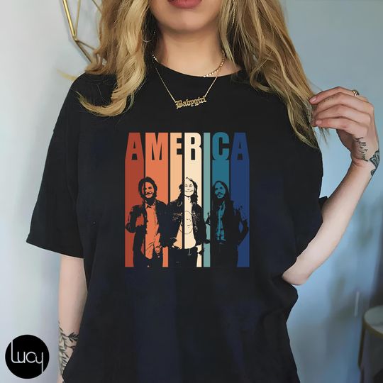 Discover America Band Retro T-Shirt, America Band Shirt, Music Band Shirt