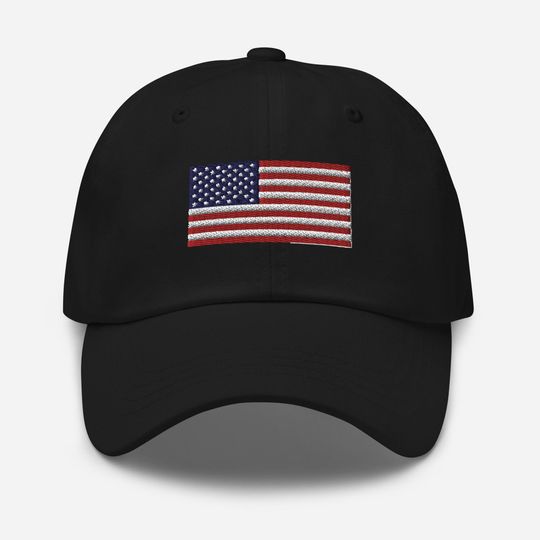 Discover American Flag Embroidered Baseball Cap