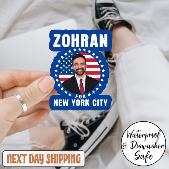 Discover Zohran For New York City Sticker, Zohran Mamdani, Anti Trump Sticker