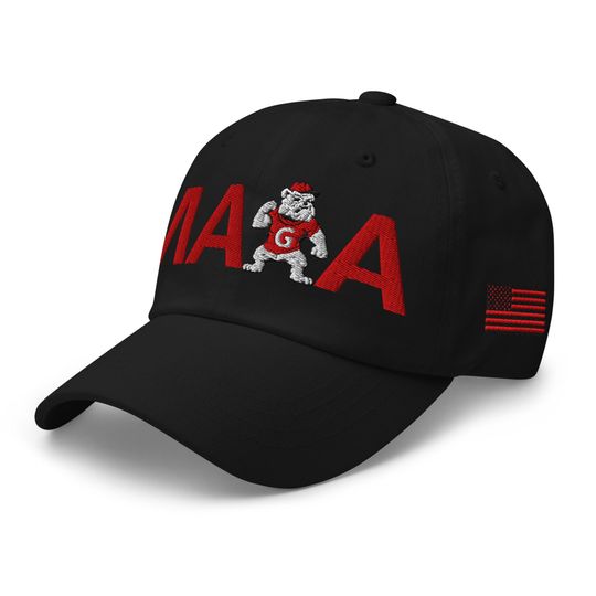 Discover Unisex MAGA Georgia Black Hat, MAGA Bulldogs Cap, Trump