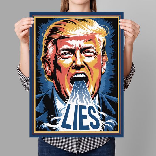 Discover Trump Lies Protest Sign, Resist Fascism Protest Sign