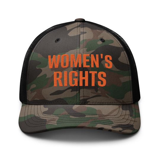 Discover Women's Rights Camouflage trucker hat