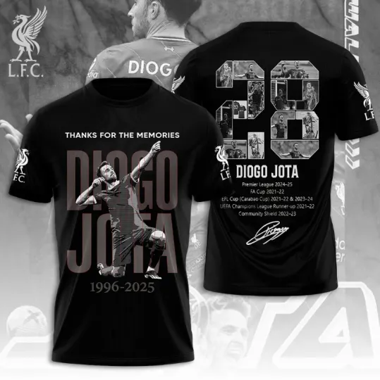 Discover Diogo Jota Thanks For The Memories 3D T-Shirt