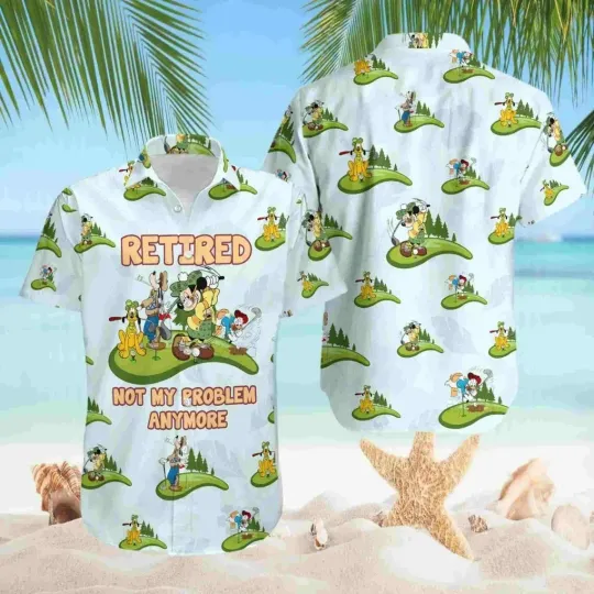 Discover Mickeyy And Friends Golf Hawaiian Button Down Shirt Unisex Adults S-5xl 3D.