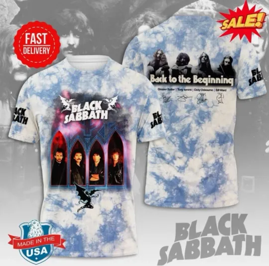 Discover Black Sabbath 3D Shirt 2025 Tour Tee for Rock Fans Short Sleeve 3D Shirt