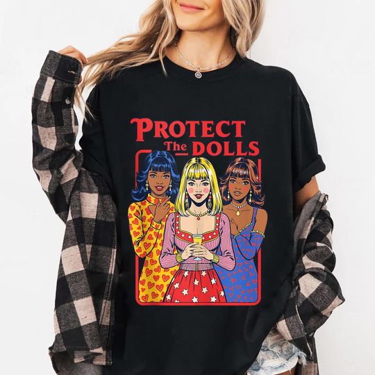 Discover Protect The Dolls - Trans Women Solidarity Retro Comic Book Shirt