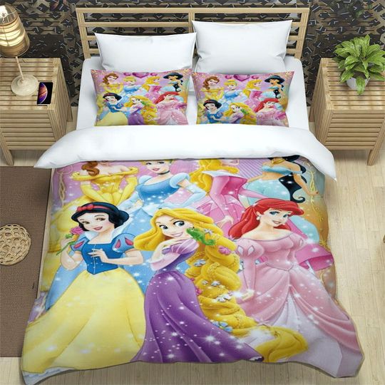 Discover Cartoon D-Disneyyy Princess Bedding Sets exquisite bed supplies set