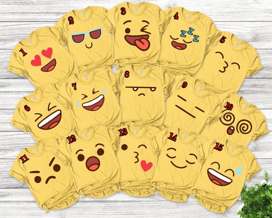 Discover Emojis Matching Family Shirts/Emojis Halloween Costume Shirt