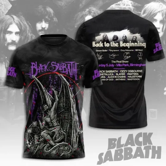 Discover Black Sabbath Tour 2025 All Over Print T-Shirt 3D