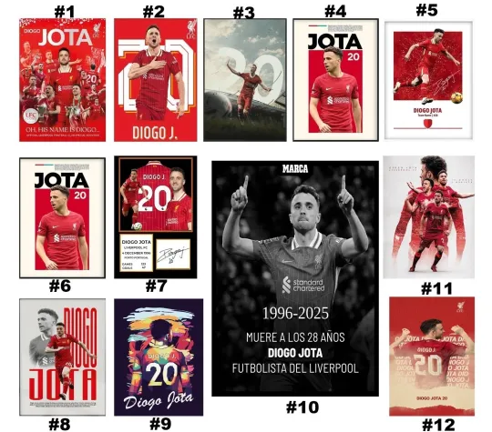 Discover Diogo Jota FC 2025 Memorial Poster