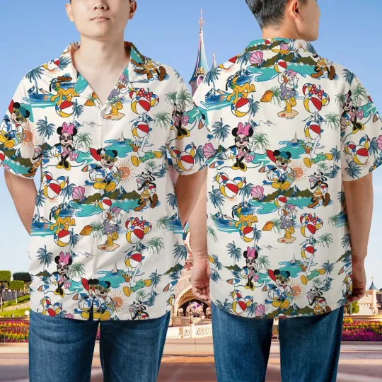 Discover Mickeyy mouse And Friends Hawaiian Shirt Casual Button Down Shirt Unisex Adults