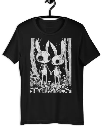 Discover Creepy Cute Bunny T-Shirt, Weirdcore, Alt Clothing, Dark Cottagecore