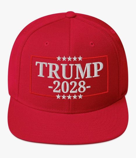 Discover Trump 2028 45 47 48 Embroidered Flat Bill Snapbacks Hat