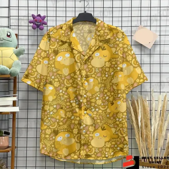 Discover Psyduck PKM Hawaiian Shirt Anime Hawaiian Shirt PKM Gifts