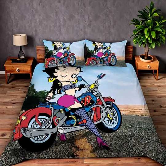 Discover Kids Duvet Cover‌ -betty boop Cartoon Bedding Set