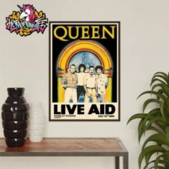 Discover Queen Live Aid Wembley July 13 1985 Poster London UK Band Poster