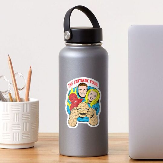 Discover The Fantastic Four Retro Comic Sticker