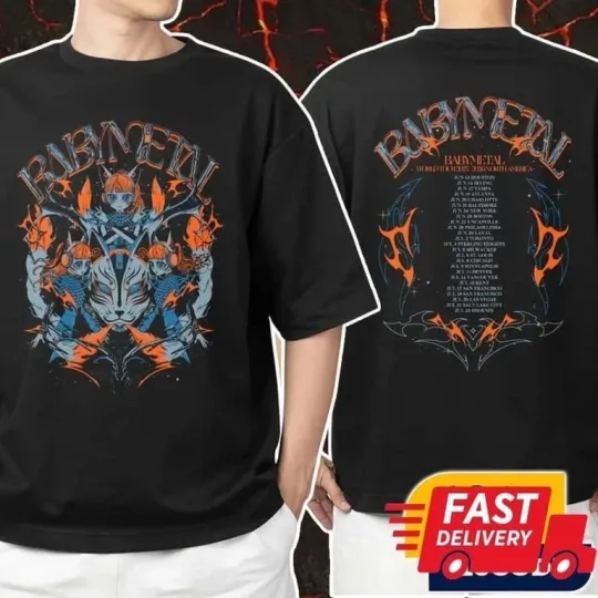 Discover Babymetal World Tour 2025-2026 North American Tour Dates T-Shirt