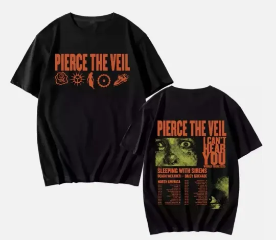 Discover Pierce The Veil I Can't Hear You World Tour 2025 T-shirt 2
