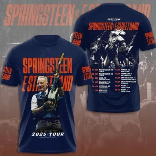 Discover Bruce Springsteen And The E Street Band Tour 2025 3D T Shirt