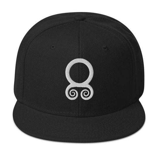 Discover White Viking Troll Cross Norse Flat Bill Cap Snapback Hat