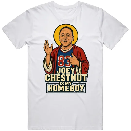 Discover Joey Chestnut Is My Homeboy Retro Hot Dog Legend  T Shirt